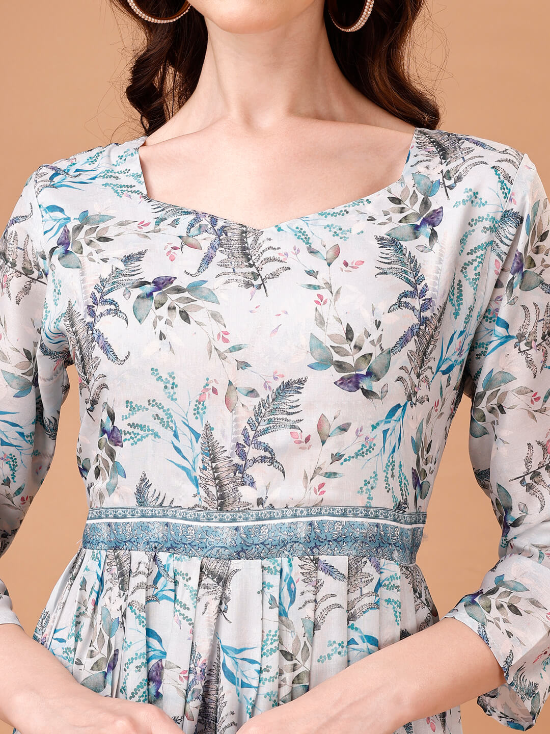 Blooming Elegance: Floral Printed Maxi Dress in Luxuriously Soft Fabric - thevendorvilla