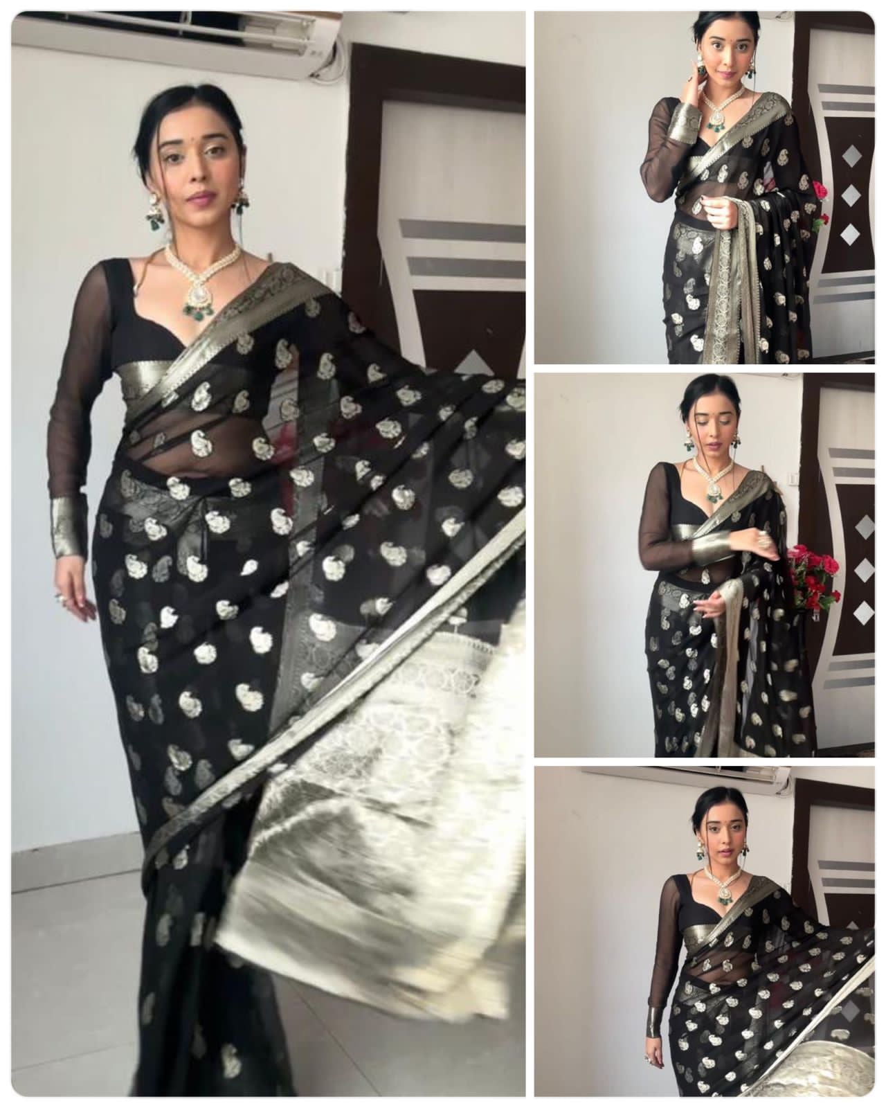 Instant Elegance: The One-Minute Saree