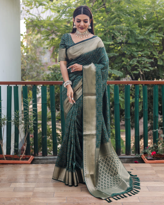 Pure Handloom Silk Bandhej Patola Sarees