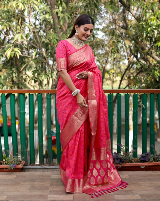 Pure Handloom Silk Bandhej Patola Sarees