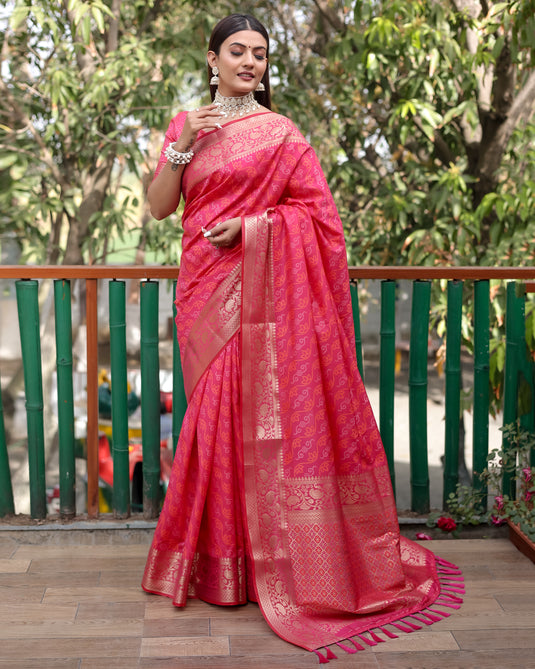 Pure Handloom Silk Bandhej Patola Sarees