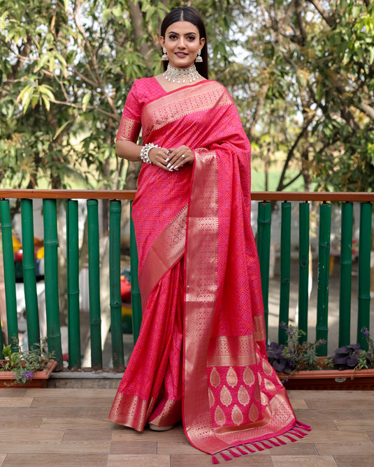 Pure Handloom Silk Bandhej Patola Sarees