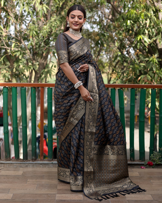 Pure Handloom Silk Bandhej Patola Sarees