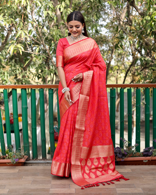 Pure Handloom Silk Bandhej Patola Sarees