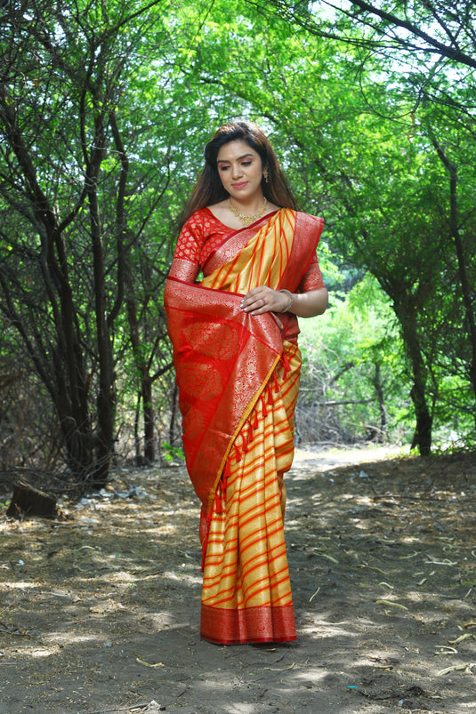 Premium Leheriya Soft Silk Sarees