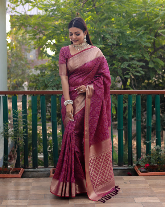 Pure Handloom Silk Bandhej Patola Sarees