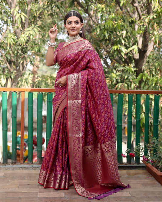 Pure Handloom Silk Bandhej Patola Sarees