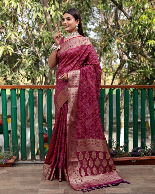 Pure Handloom Silk Bandhej Patola Sarees