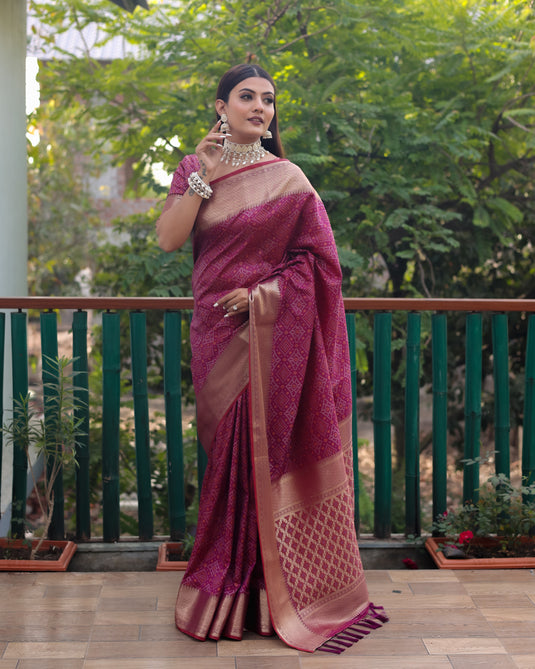 Pure Handloom Silk Bandhej Patola Sarees