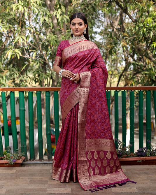 Pure Handloom Silk Bandhej Patola Sarees