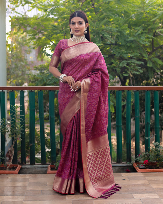 Pure Handloom Silk Bandhej Patola Sarees