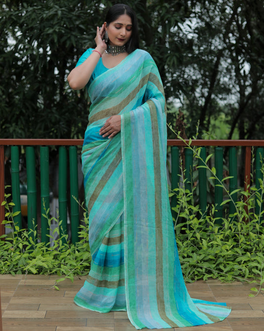 Chiffon Foil Print Saree