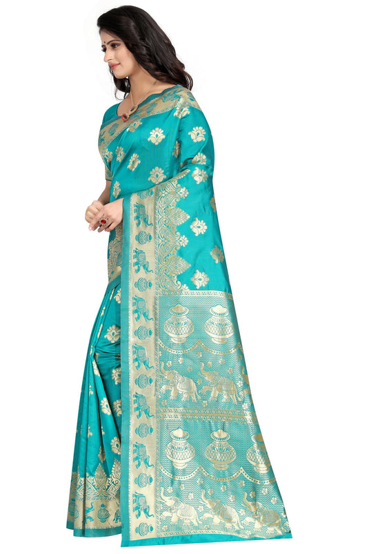 Banarasi Jacquard Silk Saree - thevendorvilla