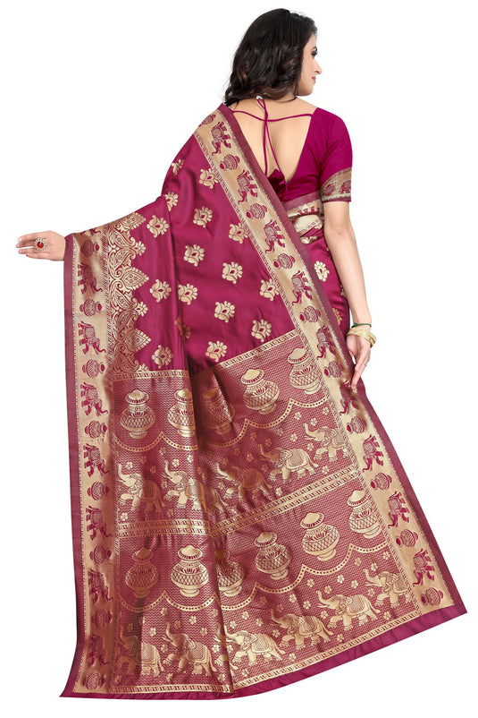 Banarasi Jacquard Silk Saree - thevendorvilla