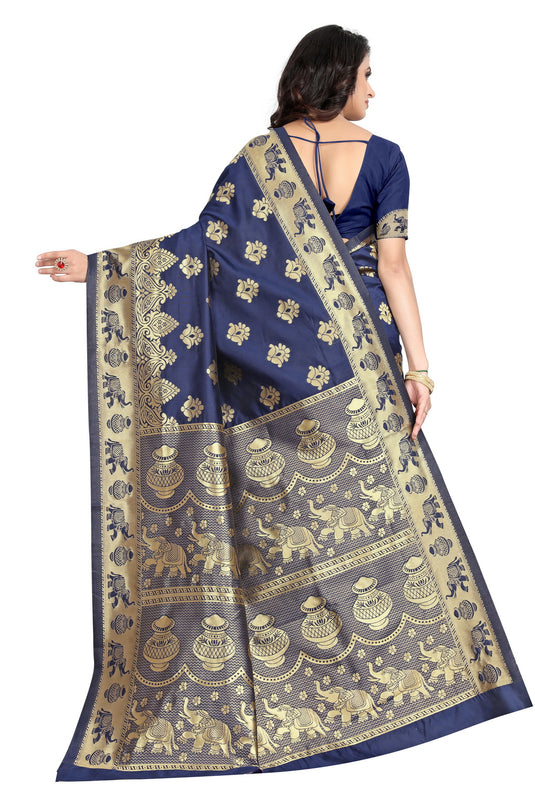 Banarasi Jacquard Silk Saree - thevendorvilla