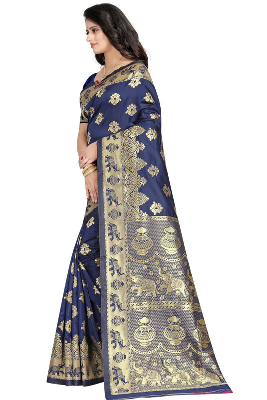 Banarasi Jacquard Silk Saree - thevendorvilla