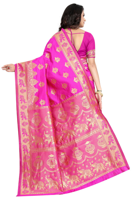 Banarasi Jacquard Silk Saree - thevendorvilla