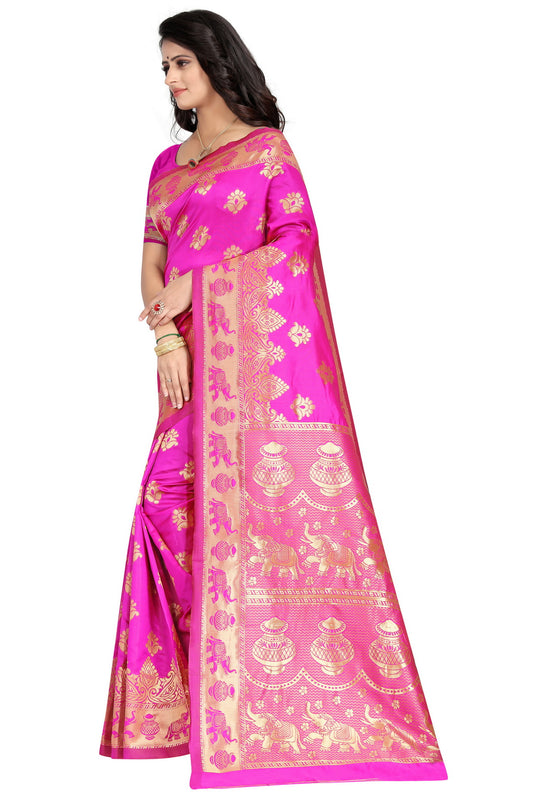 Banarasi Jacquard Silk Saree - thevendorvilla