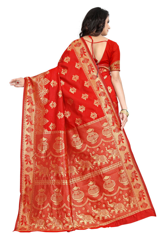 Banarasi Jacquard Silk Saree - thevendorvilla