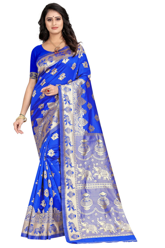 Banarasi Jacquard Silk Saree - thevendorvilla