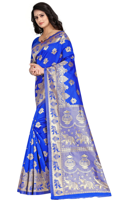 Banarasi Jacquard Silk Saree - thevendorvilla