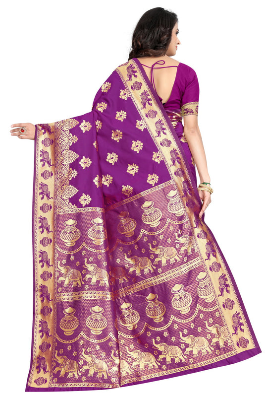 Banarasi Jacquard Silk Saree - thevendorvilla