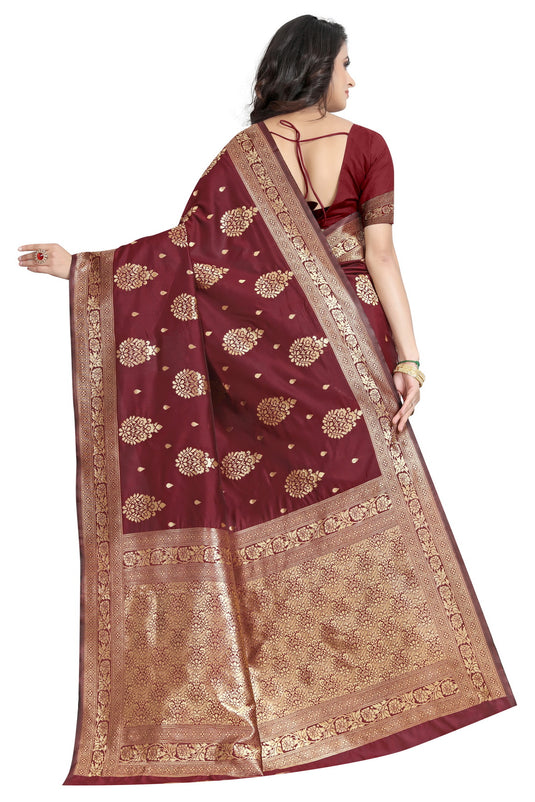 Banarasi Jacquard Silk Saree - thevendorvilla