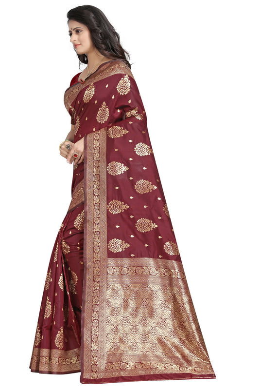 Banarasi Jacquard Silk Saree - thevendorvilla