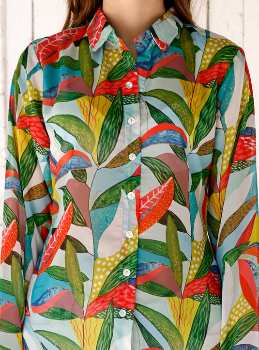 Women's Multi Color Georgette Printed Shirt