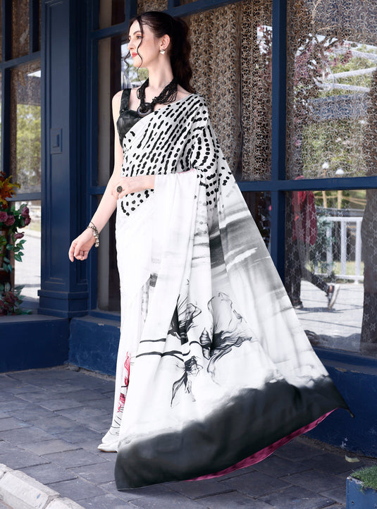 Traditional And Modern With This Soft Silk Saree
