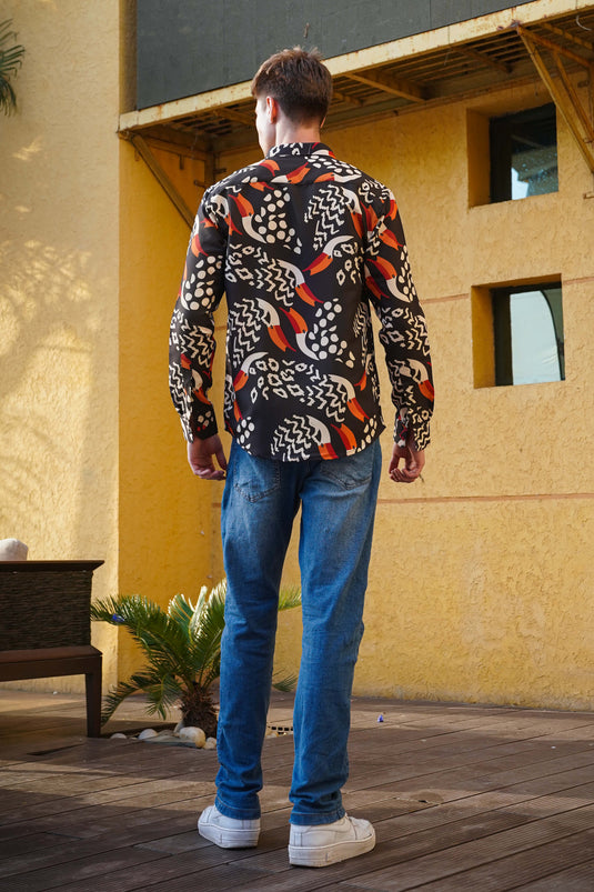 Contemporary Tropical Printed Men's Shirt