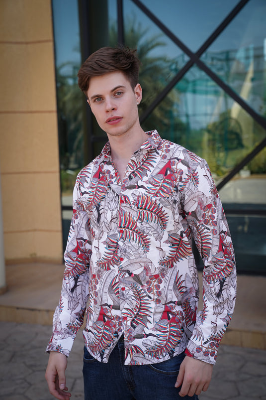 Contemporary Tropical Printed Men's Shirt