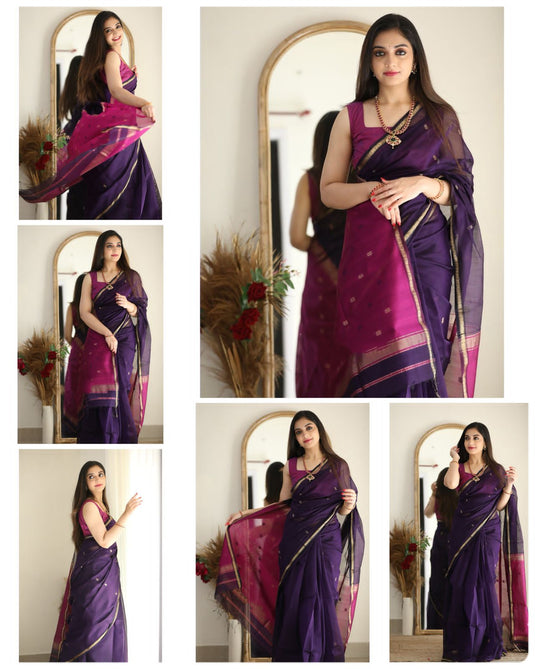 Luxurious Linen: The Soft Slub Saree