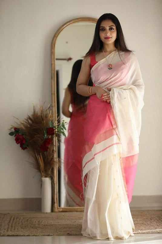 Luxurious Linen: The Soft Slub Saree