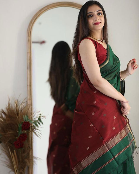 Luxurious Linen: The Soft Slub Saree