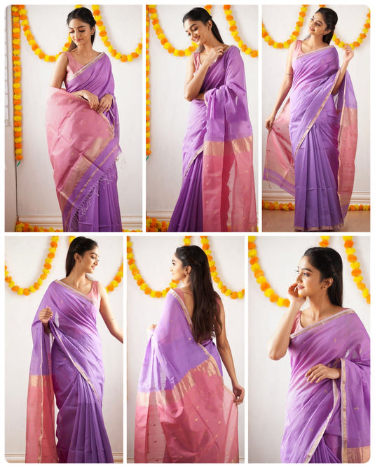 Luxurious Linen: The Soft Slub Saree