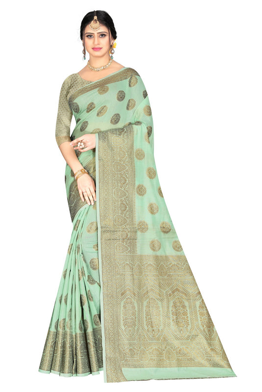 Banarasi Jacquard Silk Saree - thevendorvilla