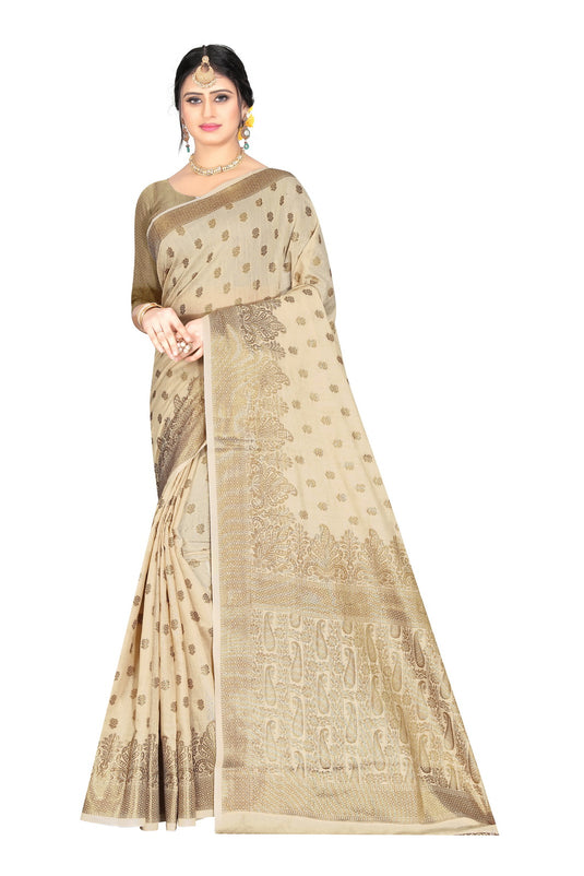 Banarasi Jacquard Silk Saree - thevendorvilla