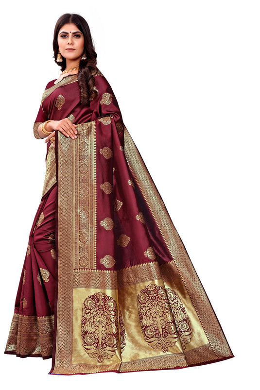 Banarasi Jacquard Silk Saree - thevendorvilla