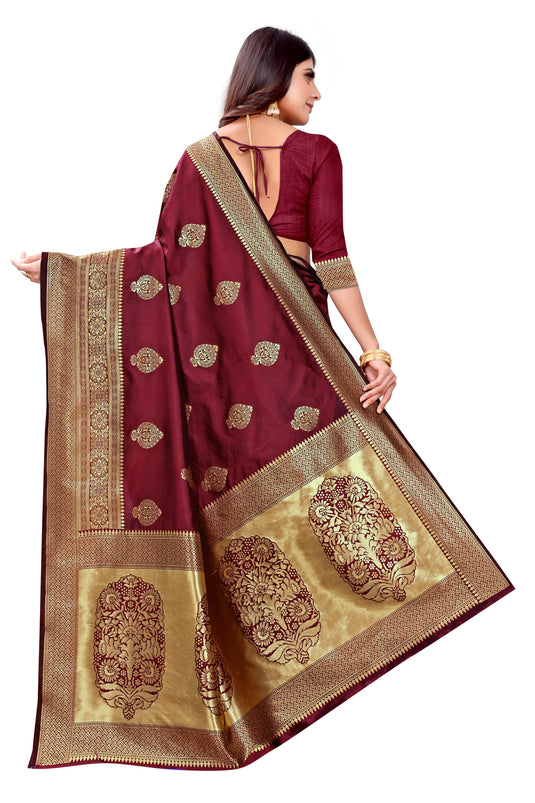 Banarasi Jacquard Silk Saree - thevendorvilla