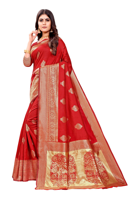 Banarasi Jacquard Silk Saree - thevendorvilla