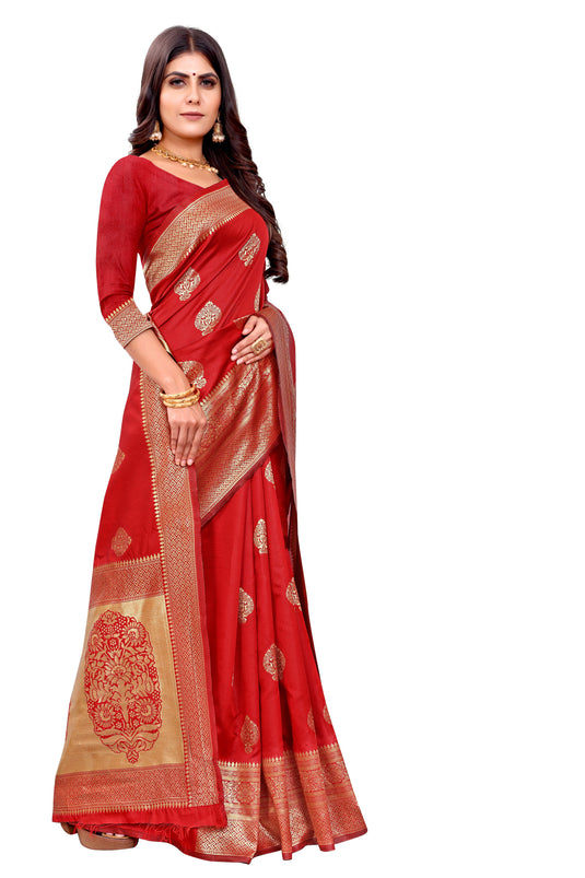 Banarasi Jacquard Silk Saree - thevendorvilla