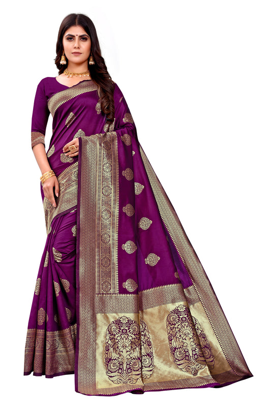 Banarasi Jacquard Silk Saree - thevendorvilla