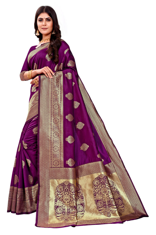 Banarasi Jacquard Silk Saree - thevendorvilla