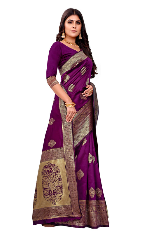 Banarasi Jacquard Silk Saree - thevendorvilla