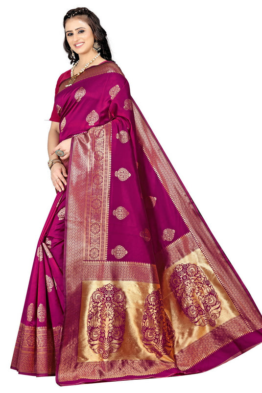 Banarasi Jacquard Silk Saree - thevendorvilla