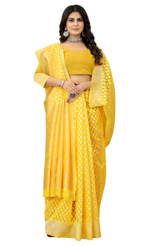 Banarasi Jacquard Silk Saree - thevendorvilla