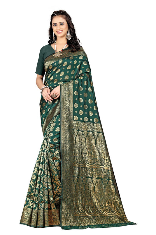 Banarasi Jacquard Silk Saree - thevendorvilla