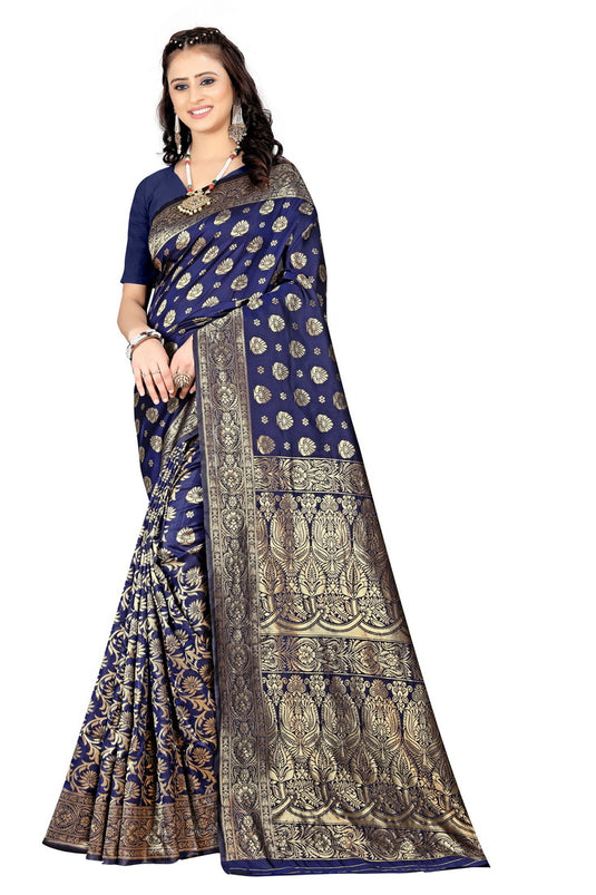 Banarasi Jacquard Silk Saree - thevendorvilla