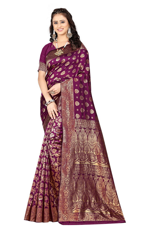 Banarasi Jacquard Silk Saree - thevendorvilla